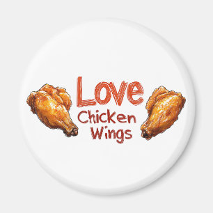 Love Chicken Wings Perfect voor Food & BBQ-liefheb Magneet