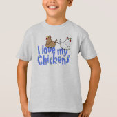 Love Chickens Childrens T-shirt (Voorkant)