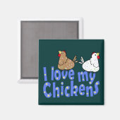 Love Chickens Magnet (Voorkant / Achterkant)
