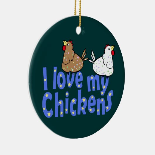 Love Chickens Ornament (Rechts)