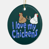 Love Chickens Ornament (Links)