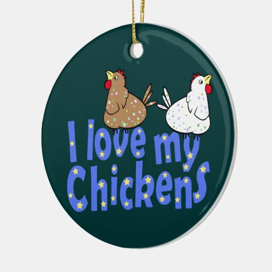 Love Chickens Ornament (Links)
