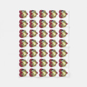 Love Chickies Fleece Deken (Voorkant)