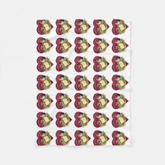 Love Chickies Fleece Deken (Voorkant)