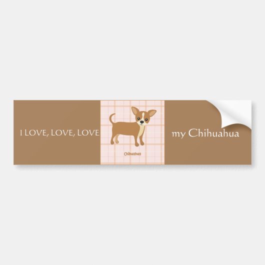 Love Chihuahua Bumpersticker (Voorkant)