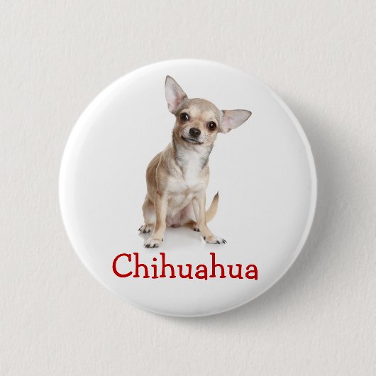 Love Chihuahua Puppy Dog Button Pin (Voorkant)