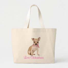 Love Chihuahua Puppy Dog Canvas tas