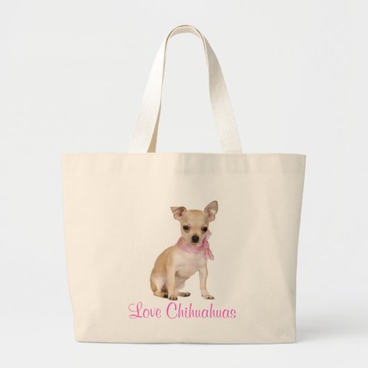 Love Chihuahua Puppy Dog Canvas tas (Voorkant)