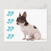 Love Chihuahua Puppy Dog Post Card Briefkaart (Voorkant)