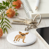Love Chihuahua Puppy Dog Sleutelhanger (Zijkant)