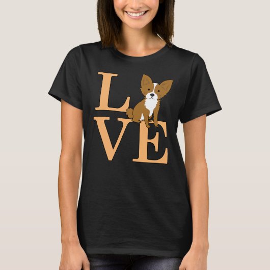 Love Chihuahua T-shirt (Voorkant)