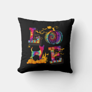 Love Chihuahua Tie Dye Pumpkin Halloween Costume Kussen