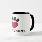 Love Chihuahuas mok (Voorkant rechts)