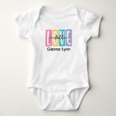 Love Child Customizable Name Girl's Romper (Voorkant)