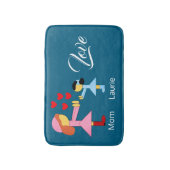 Love Children: Deep Zee Blue Badmat (Voorkant Verticaal)