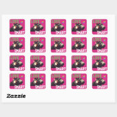 LOVE × CHIMPANZEE  - Custom Vierkante Sticker (Vel)