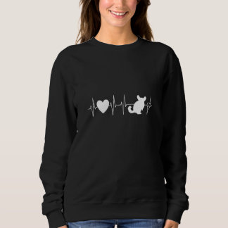 Love Chinchillas Heartbeat Funny Chinchilla Zip Trui