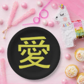 Love Chinese Calligraphy Papieren Bordje (Feest)