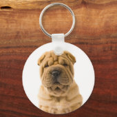 Love Chinese Shar Pei Puppy Dog Sleutelhanger (Voorkant)