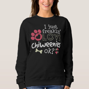 Love Chiweenie Funny Dog Mam Chihuahua Owner Trui