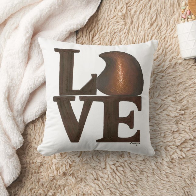 LOVE Chocolade Drop Chocoholische Valentijnsdag Kussen (Deken)