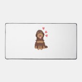 Love Chocolate Phantom Cockapoo Cavapoo Dog Bureaumat (Voorkant)
