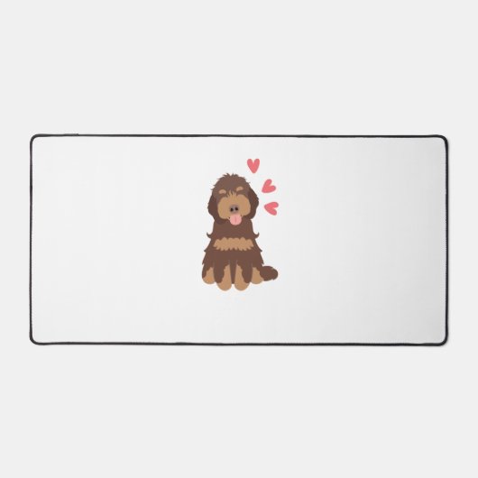 Love Chocolate Phantom Cockapoo Cavapoo Dog Bureaumat (Voorkant)
