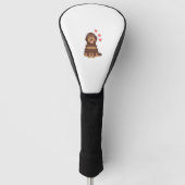 Love Chocolate Phantom Cockapoo Cavapoo Dog Golfheadcover (Voorkant)