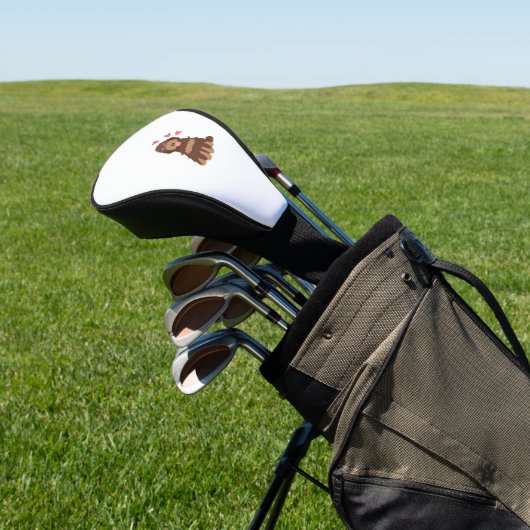 Love Chocolate Phantom Cockapoo Cavapoo Dog Golfheadcover (Insitu)