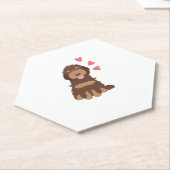 Love Chocolate Phantom Cockapoo Cavapoo Dog Kartonnen Onderzetters (Schuin)