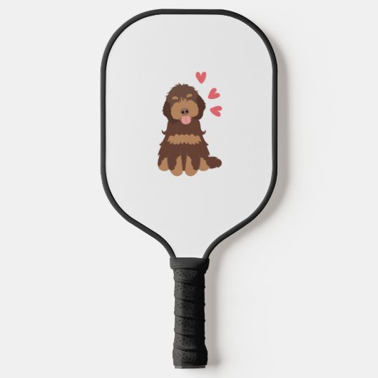 Love Chocolate Phantom Cockapoo Cavapoo Dog Pickleball Paddle (Voorkant)
