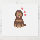 Love Chocolate Phantom Cockapoo Cavapoo Dog Sparkling Wijnetiket (Enkel label)