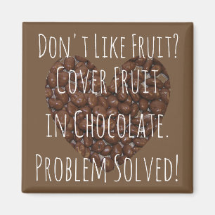 Love Chocolate Raisins Funny Magneet