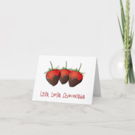 Love Chocolate Strawberry Kaart