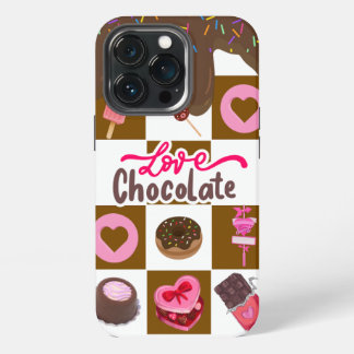 Love Chocolate" Sweet Treats iPhone 13 Case – Brow Pro Hoesje