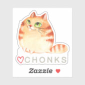 Love CHONKS - Cute Cat Sticker (Vel)