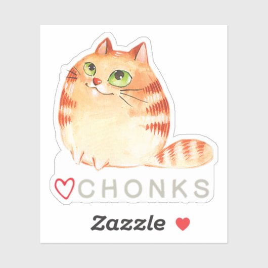 Love CHONKS - Cute Cat Sticker (Vel)