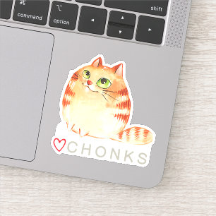 Love CHONKS - Cute Cat Sticker