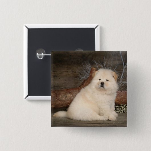 Love Chow Chow Puppy Dog Button Pin (Voorkant /achterkant)