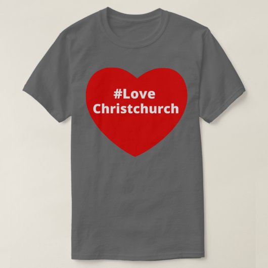 Love ChristChurch Hashtag Heart T-shirt (Design voorkant)