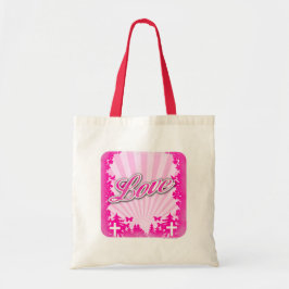 Love Christelijk Message Hot Pink Illustration Tote Bag