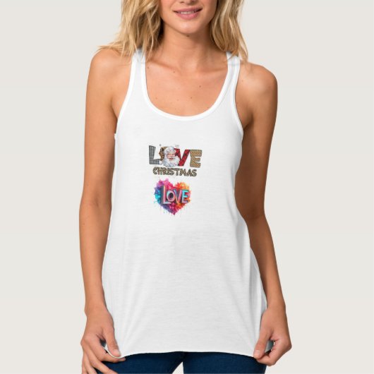 “Love Christmas” dames tanktop. Tanktop (Voorkant)