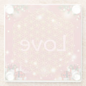 Love christmas gift glazen onderzetter (Achterkant)