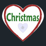 Love Christmas Heart Stickers<br><div class="desc">De feestdagen, speciale dagen en seizoenen van ons leven helpen ons de tijd te herkennen en te volgen, herinneringen te verzamelen terwijl we tradities, tijd, voedsel, muziek, geschenken en wenskaarten met elkaar delen. Geen enkele vakantie is meer doordrongen van traditie, muziek, geschenken, eten en gezinsplanning dan Kerstmis en de WinterFeestdagen....</div>