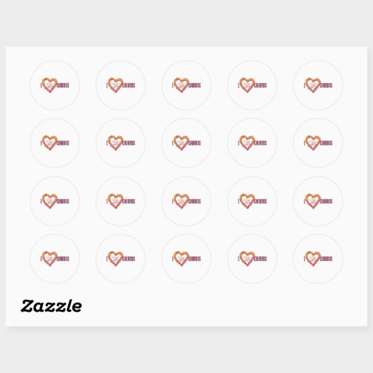 Love churros ronde sticker (Vel)