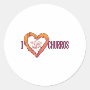 Love churros ronde sticker