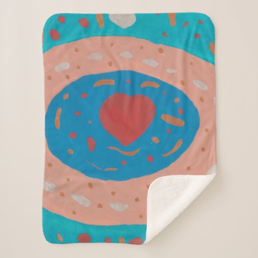 Love Circles Sherpa Deken (Voorkant)