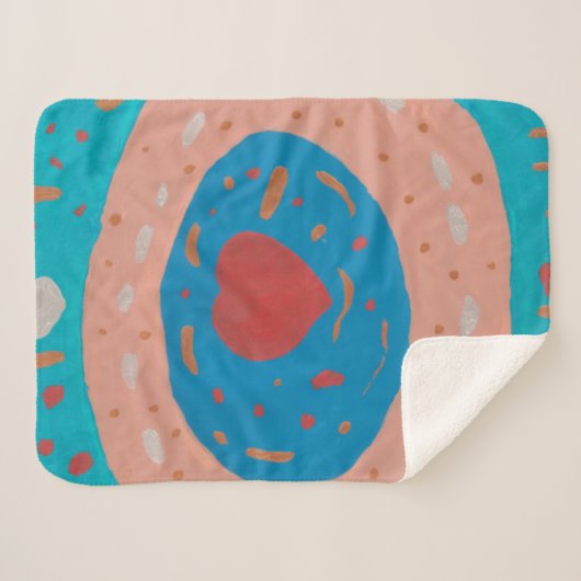 Love Circles Sherpa Deken (Voorkant (horizontaal))