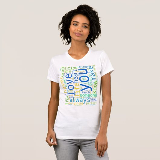Love citeert white t-shirt (Voorkant volledig)