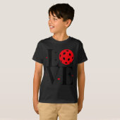 Love Ckleball Valentines Day Cute Red Heart  T-shirt (Voorkant volledig)